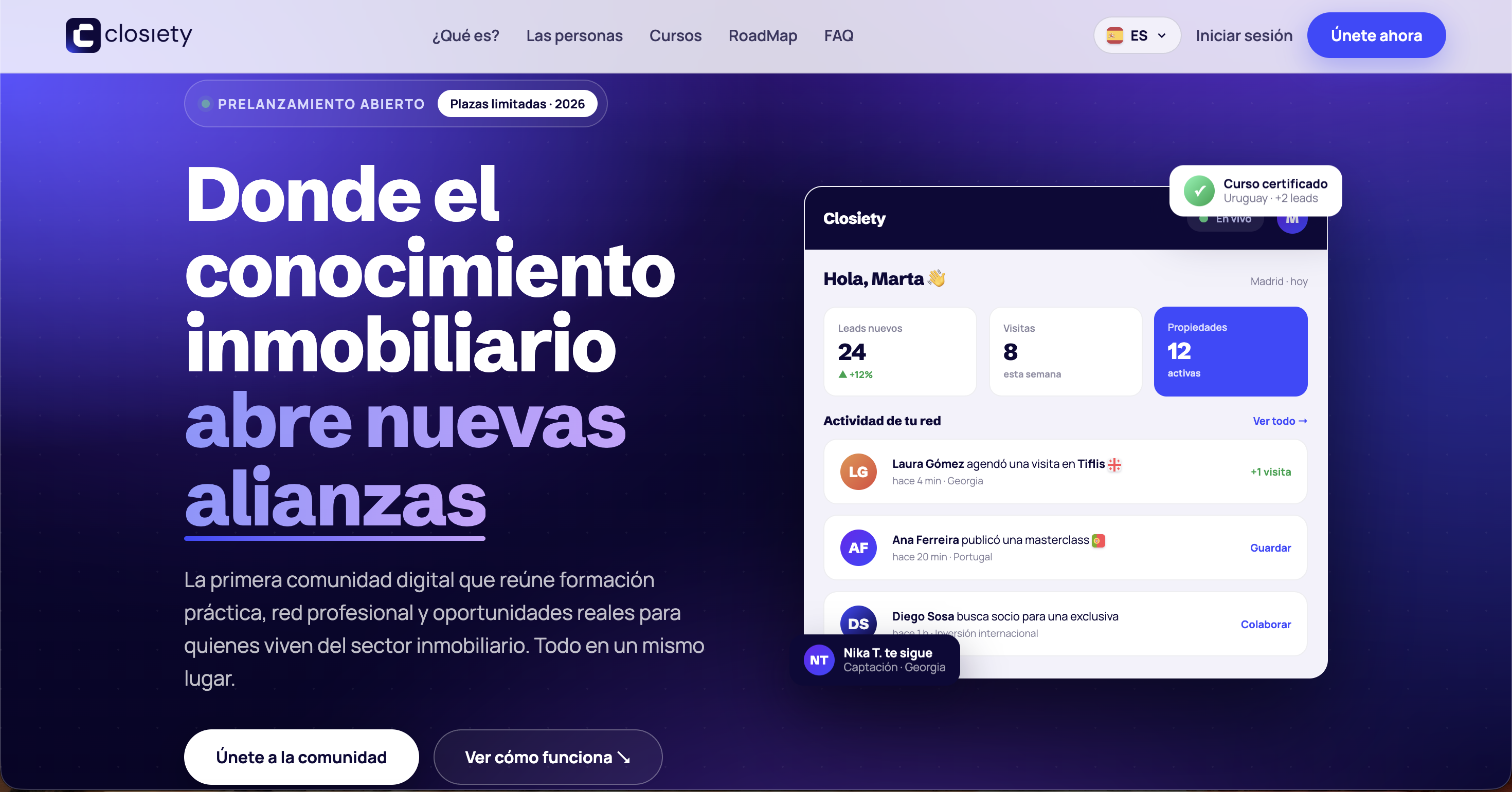 Portada de Closiety: comunidad, formación y oportunidades